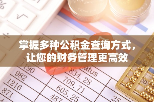 路竹掌握多种公积金查询方式，让您的财务管理更高效