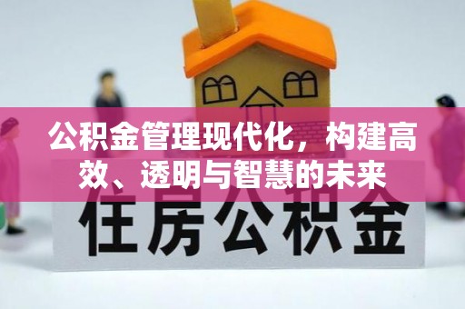 路竹公积金管理现代化，构建高效、透明与智慧的未来