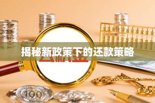 路竹揭秘新政策下的还款策略