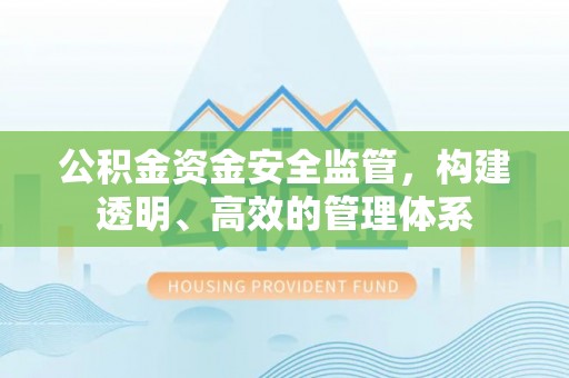 路竹公积金资金安全监管，构建透明、高效的管理体系