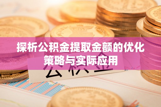 路竹探析公积金提取金额的优化策略与实际应用