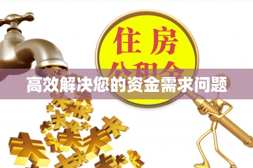 路竹高效解决您的资金需求问题