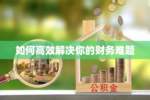 路竹如何高效解决你的财务难题