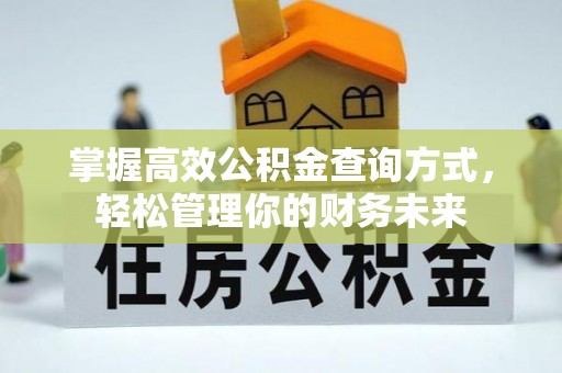 路竹掌握高效公积金查询方式，轻松管理你的财务未来