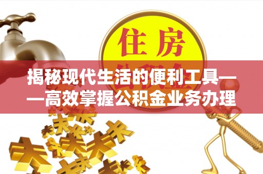 路竹揭秘现代生活的便利工具——高效掌握公积金业务办理流程的关键步骤