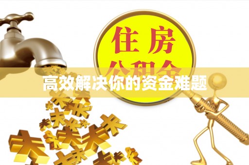 路竹高效解决你的资金难题