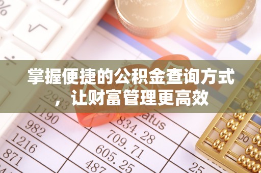 路竹掌握便捷的公积金查询方式，让财富管理更高效